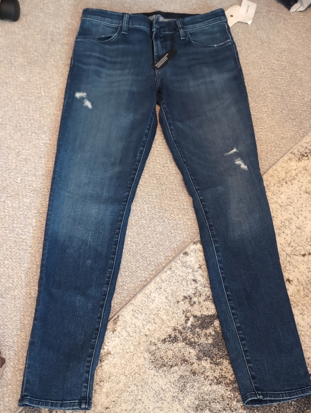 Women’s Dark Blue Distressed Skinny Jeans
